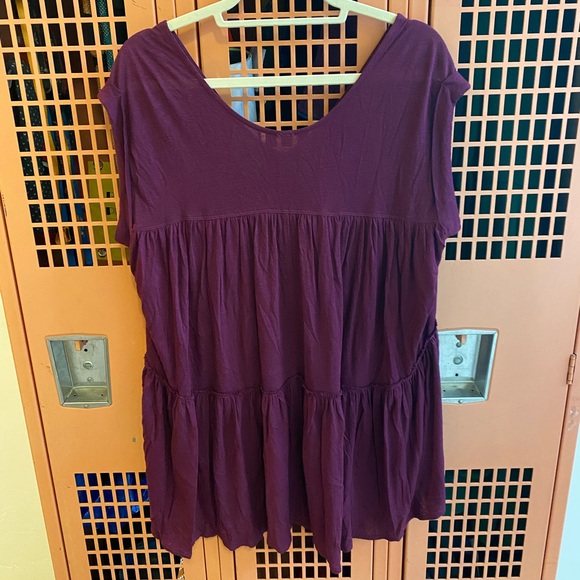 Deep maroon free people shirt - Picture 2 of 2